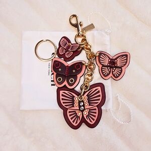 Coach Leather Butterfly Bag Charm
